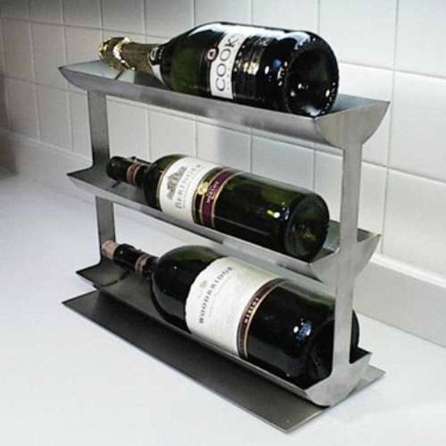 Stainless steel wine rack, Custom Metal Home