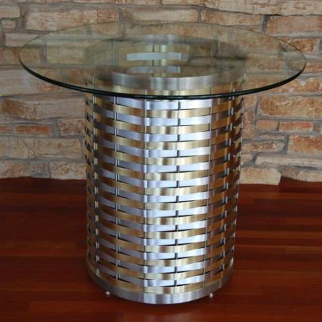 Aspis round table base by Custom Metal Home