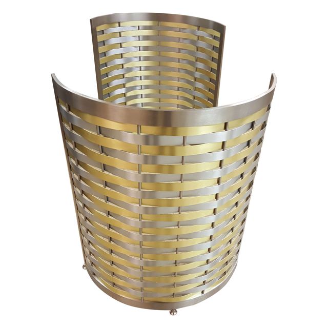 Aspis semi-circle table base by Custom Metal Home