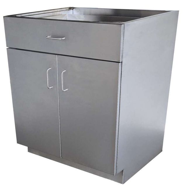 Stainless steel base cabinet with drawer, Custom Metal Home