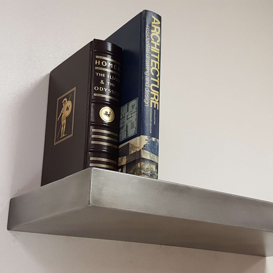 Seamless zinc floating shelf
