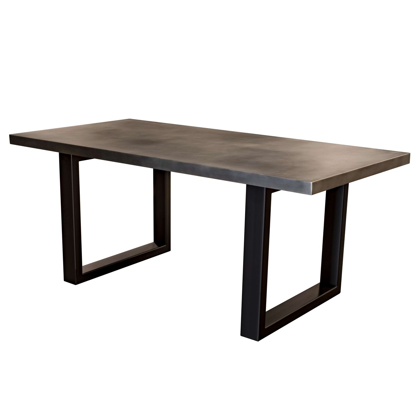 Daniella table legs under a zinc top by Custom Metal Home