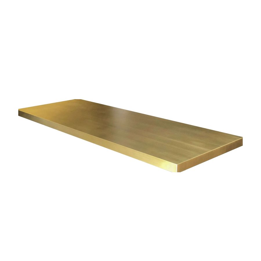 Brass top with a brushed finish