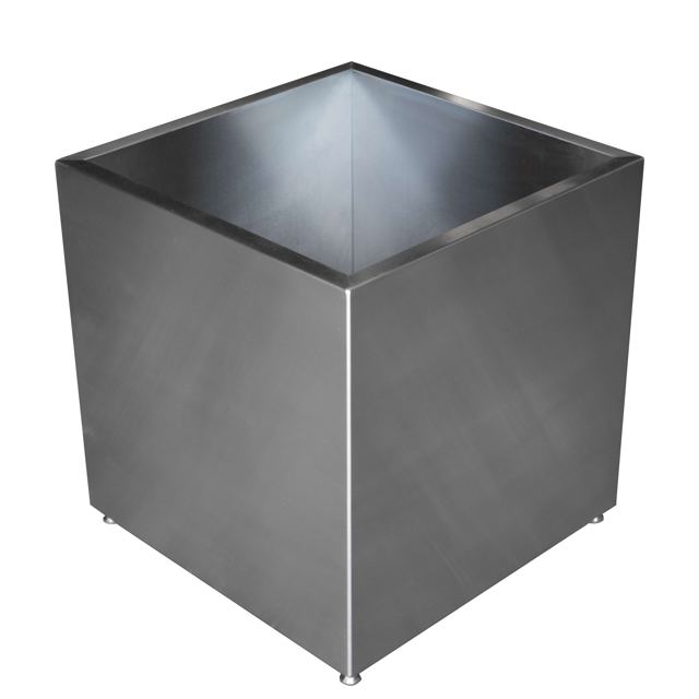Square stainless steel planter, Custom Metal Home