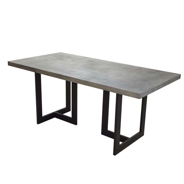 Zinc table with Claudia base, Custom Metal Home