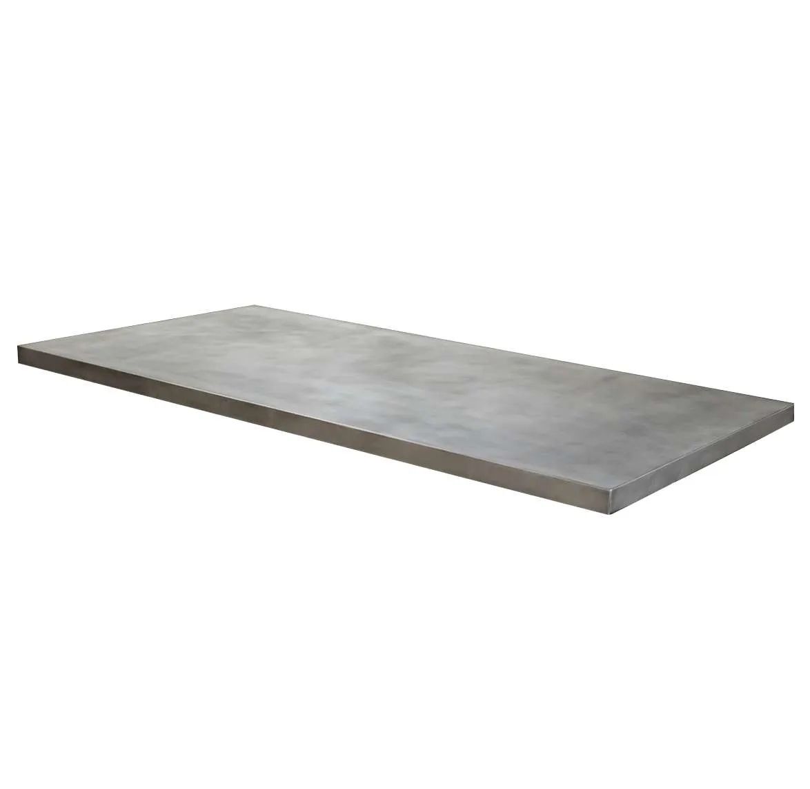 Zinc table top with dark patina