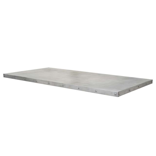 Zinc table top with decorative rivets, Custom Metal Home