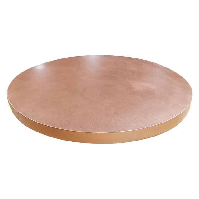 Round copper table top, Custom Metal Home