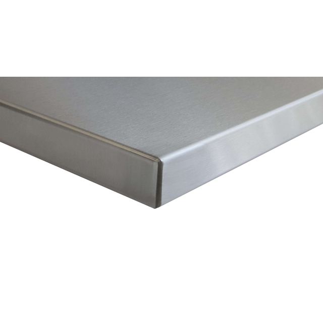 Stainless top corner, welded and polished, Custom Metal Home