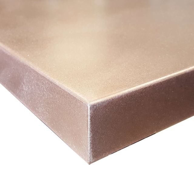 Copper top corner, matte finish, Custom Metal Home